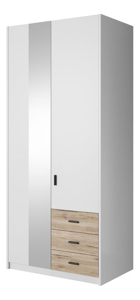 Šatníková skriňa Girton Typ 18 (biela + san remo)
