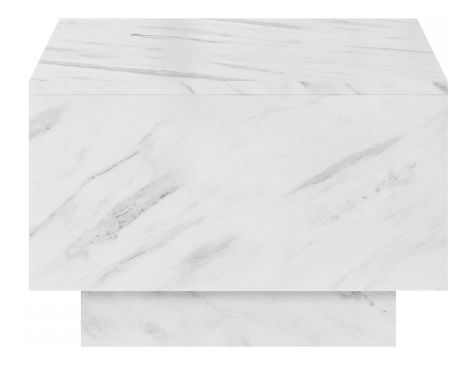 Dohányzóasztal tárolóhellyel Naeska 60 x 60 (fehér márvány) *kiárusítás
