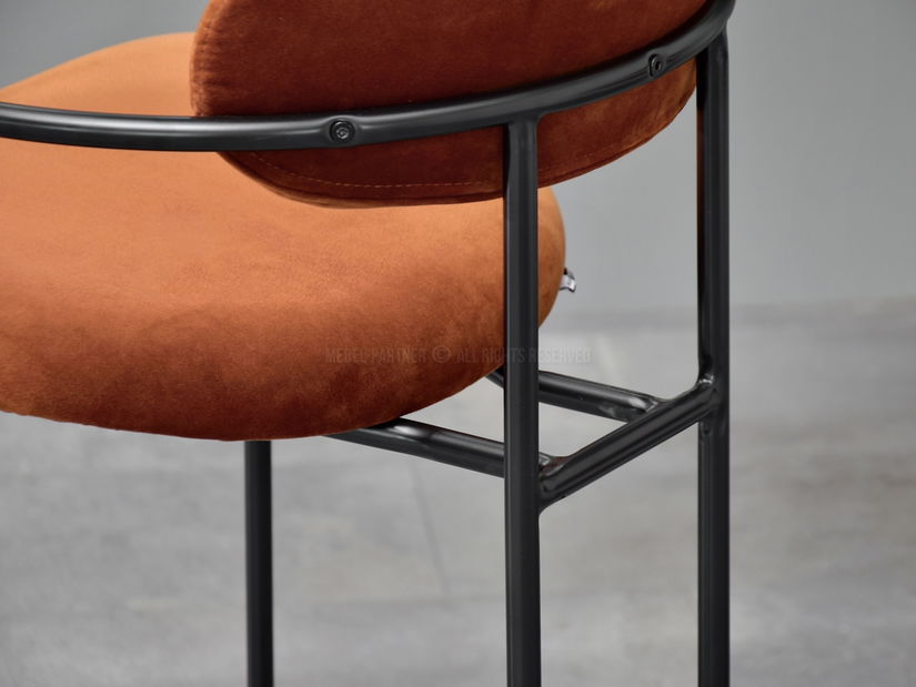 Stolica Viola (bakar + crna)