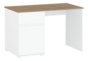 PC asztal Vilgi 1D1S/120 (fényes fehér + wotan tölgy)