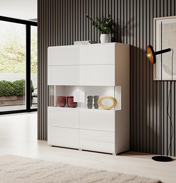 Vitrin Tamie DW42 (fehér + fényes fehér)
