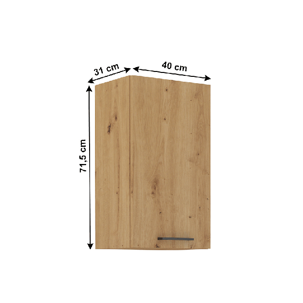 Horná kuchynská skrinka Meriel 40 G-72 1F (dub artisan)