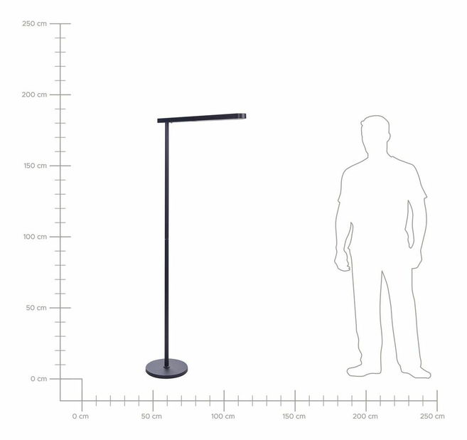 Stojanová lampa Perza (čierna)