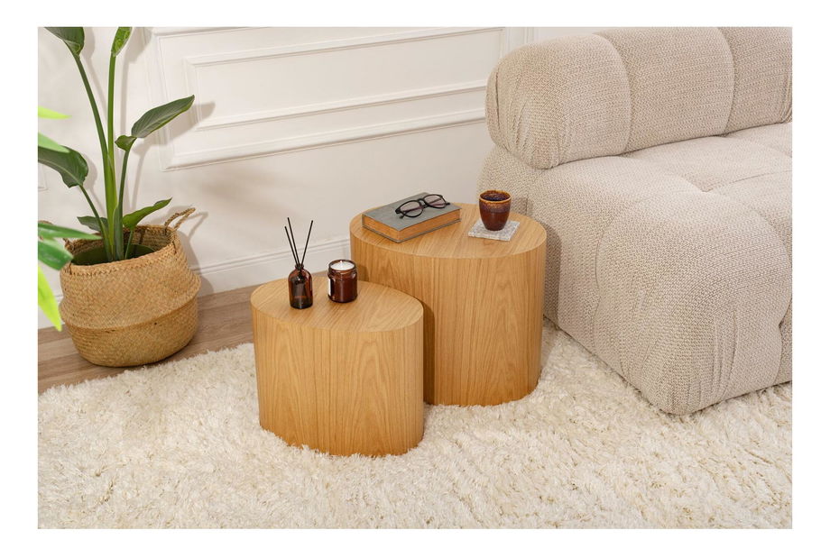 Set măsuțe cafea Eclipse Set (Stejar)