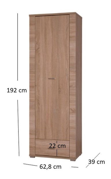 Regál Gwenn 1D1S (szonoma tölgy)