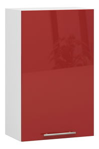 Dulap superior de bucătărie Ozara W50 H720 (alb + roșu lucios)