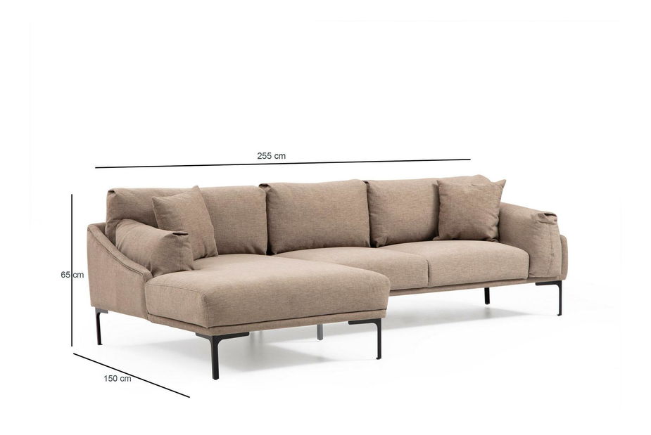 Colțar Leonero (S) (mocha deschis + negru)