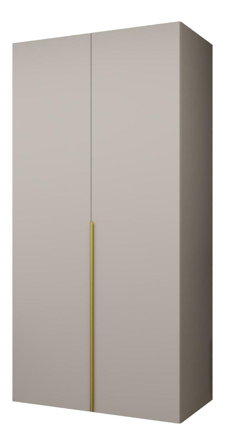 Dulap de haine 100 cm Alice 1 (Cașmir + Auriu)