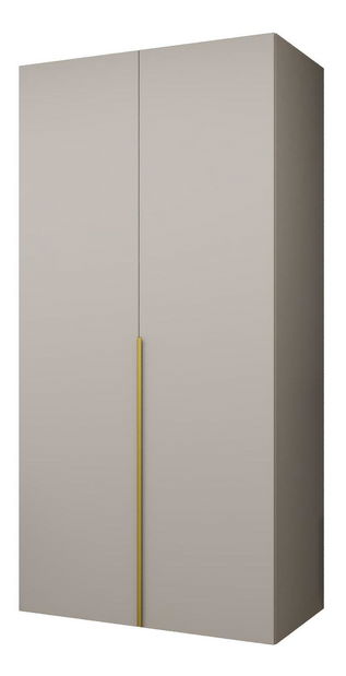 Dulap de haine 100 cm Alice 1 (Cașmir + Auriu)