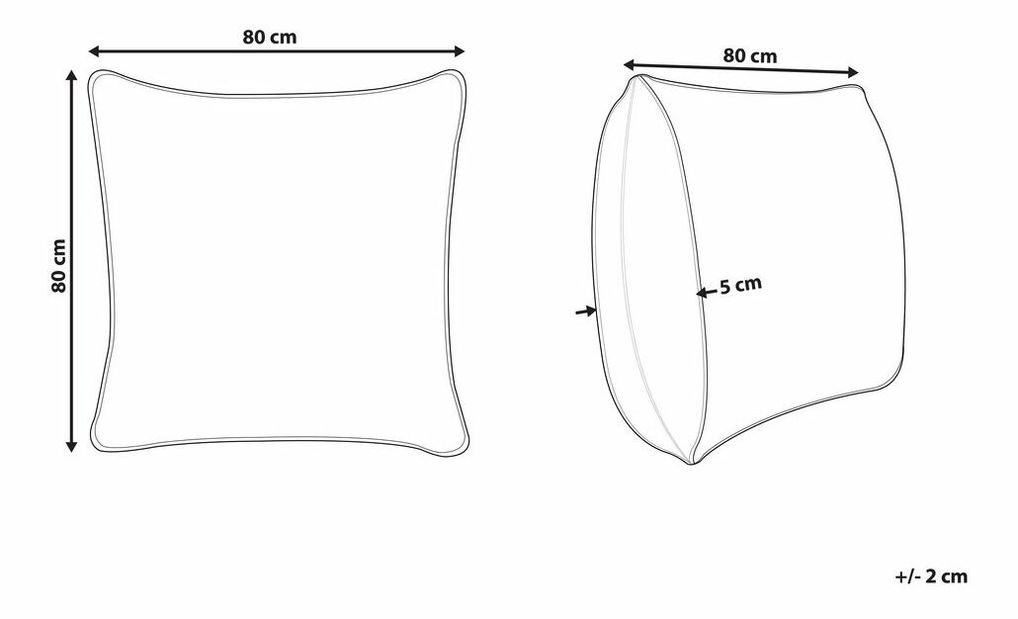 Pernă 80 x 80 cm Errika (alb)
