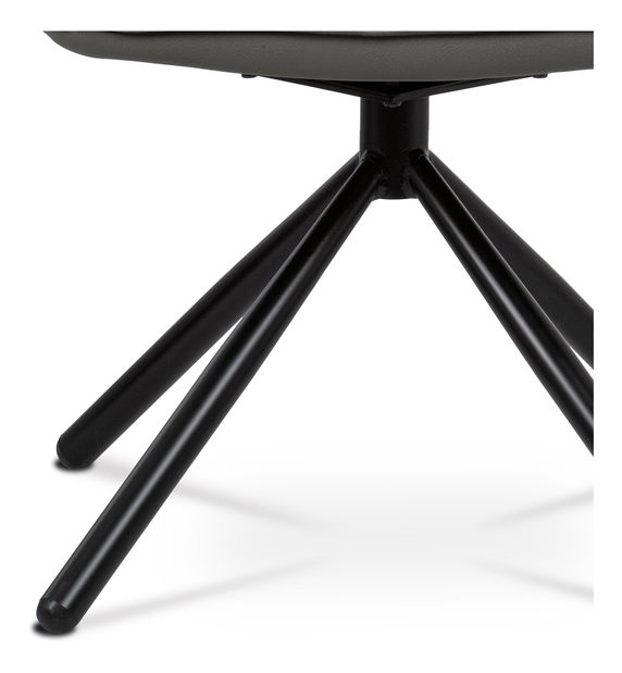 Scaun de sufragerie Hagga-399-LAN2 (Gri închis + Negru)