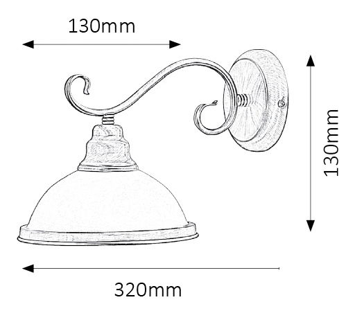 Iluminat de perete Elisett 2751 (bronz + alb)