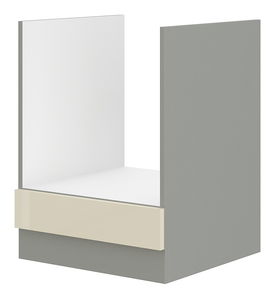 Alsó konyhaszekrény na rúru Kelyn 60 D GAZ BB (fényes krém + szürke)