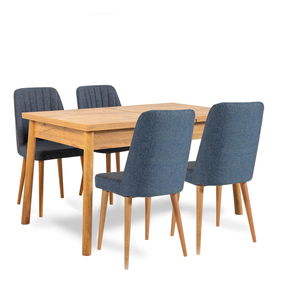 Blagovaonski set Costareka (za 6 osoba) (atlantski bor + mornarsko plava)