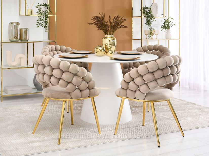 Stolica Lulish (bež + zlatna)