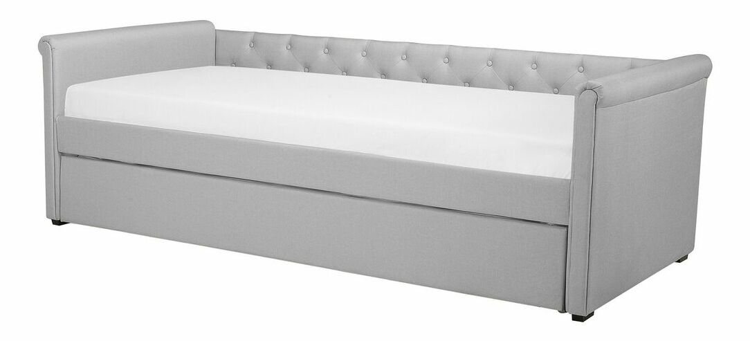 Pat extensibil 80 cm LISABON (cu somieră) (gri deschis)