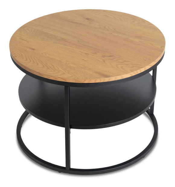 Măsuță cafea Blanquendo (stejar + negru) 