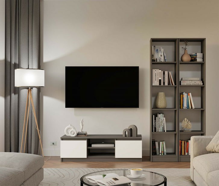 TV skrinka Musecalo 120 (antracit + biela)