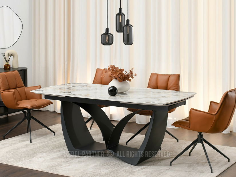 Blagovaonski stol Carteles (mramor + crna)