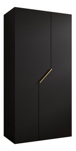 Šatníková skriňa Alaris 1 100 (čierna + zlatá)