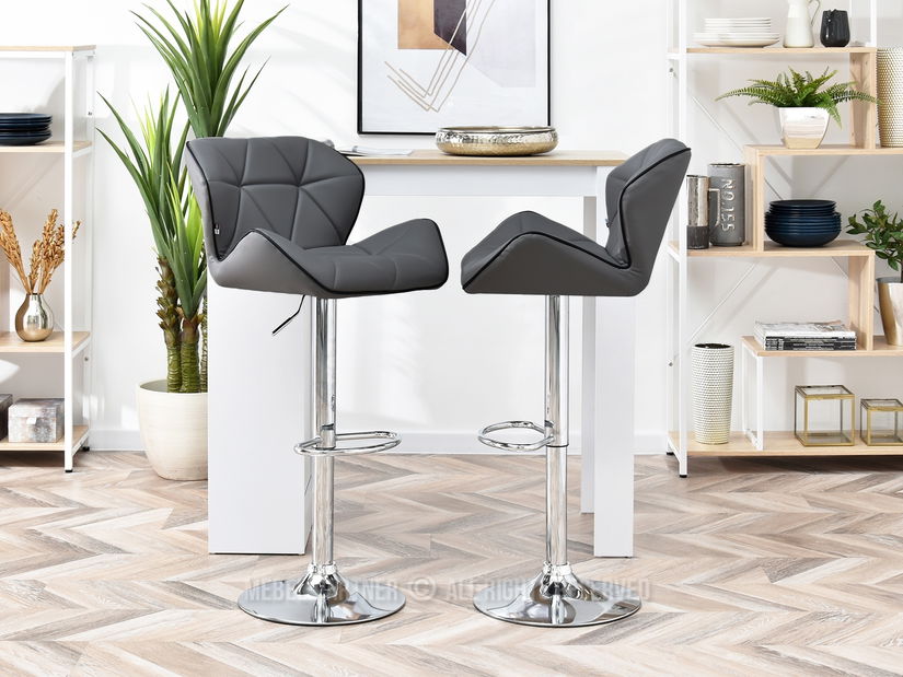 Stolička Huhu (sivá + chrómová)