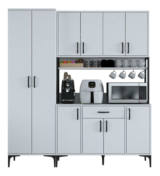 Konyhaszekrény szett Jenaretta 33 (fehér + fekete)