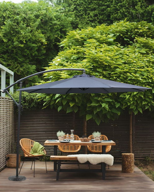 Záhradný slnečník RAVERA (tmavosivá)