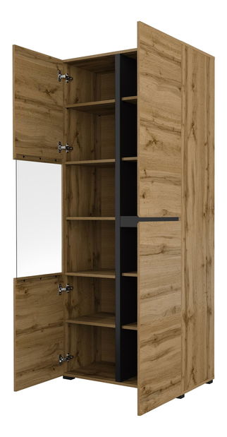 Vitrin Crossroad N12 (wotan tölgy + fekete)