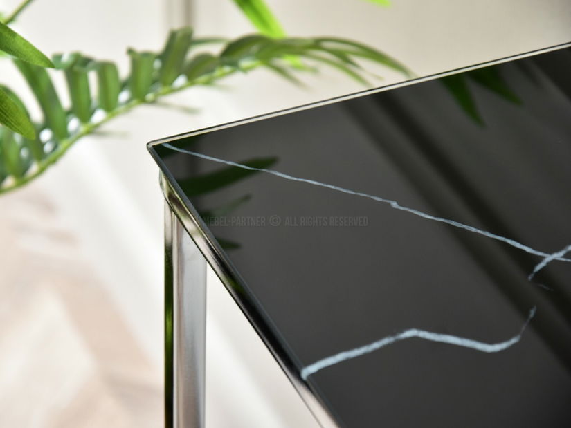 Konzolasztal Bella Kons (fekete márvány + króm)