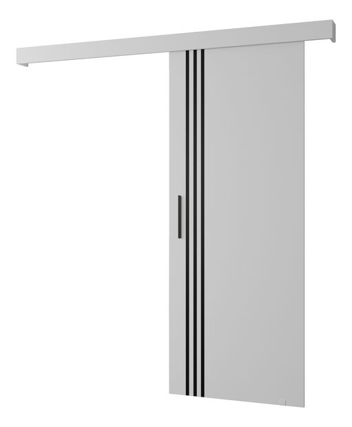 Posuvné dvere 90 cm Sharlene VI (biela matná + biela matná + čierna)