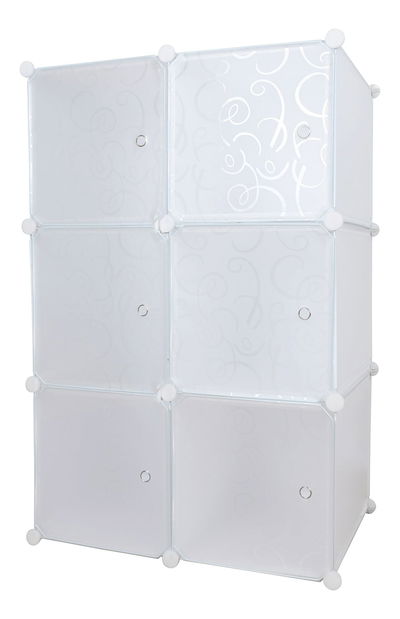 Modulárna skriňa Mogul (biela + vzor)