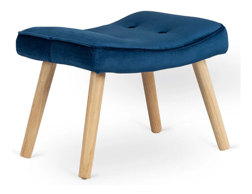 Kreslo s podnožkou Lombardi (námornícka modrá) 