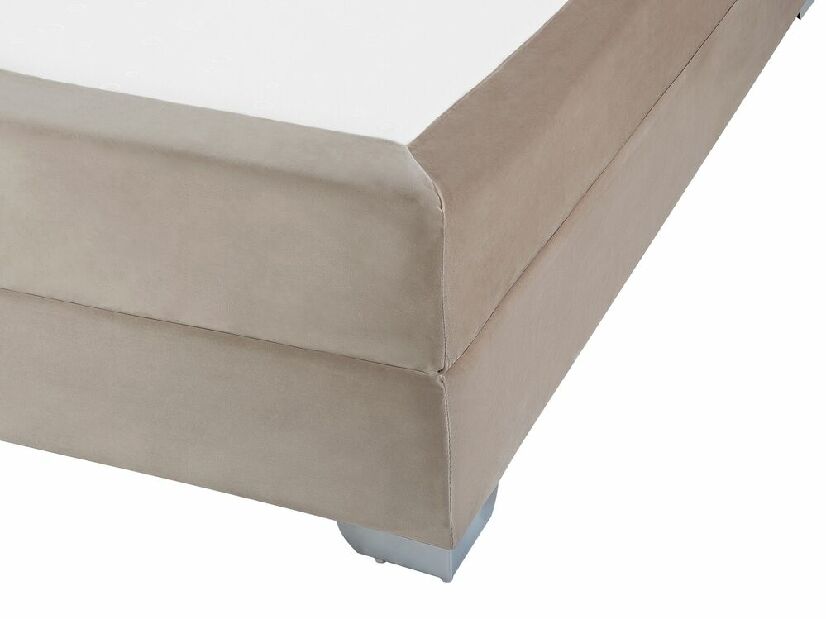 Manželská posteľ Boxspring 180 cm CONSOLE (s roštom a matracom) (béžová)