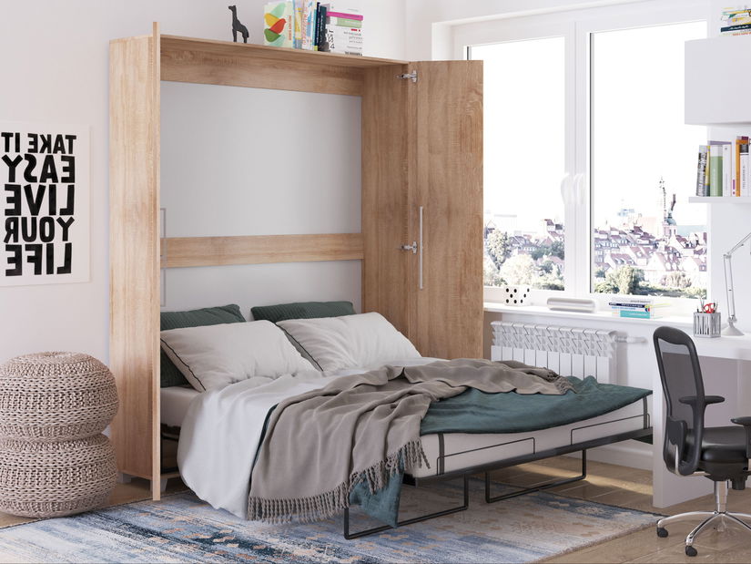 Krevet na sklapanje 160 Todd (hrast sonoma) (vertikalno)