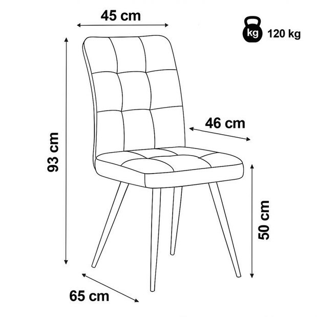 Jedálenská stolička Dulo (sivá)