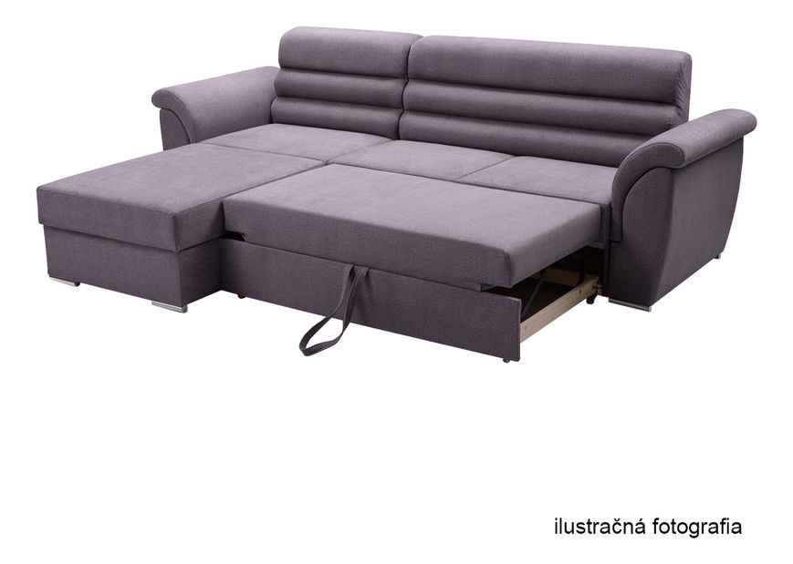 Rohová sedačka Foda (hnedá) (L)