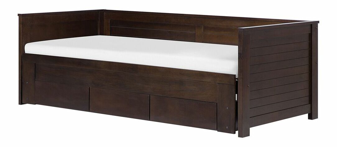 Rozkladacia posteľ 91 cm CAJUN (s roštom) (hnedá)