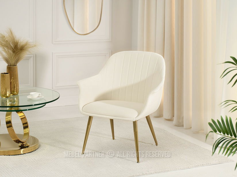 Fotoliu de design Osmogos (crem + negru)