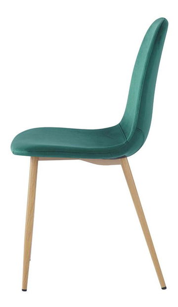 Jedálenská stolička Laga (smaragdová + buk) 