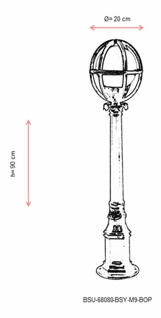 Vonkajšie podlahové svietidlo Ayrton (čierna + biela)