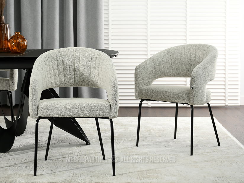 Stolica Kim (bež + crna)