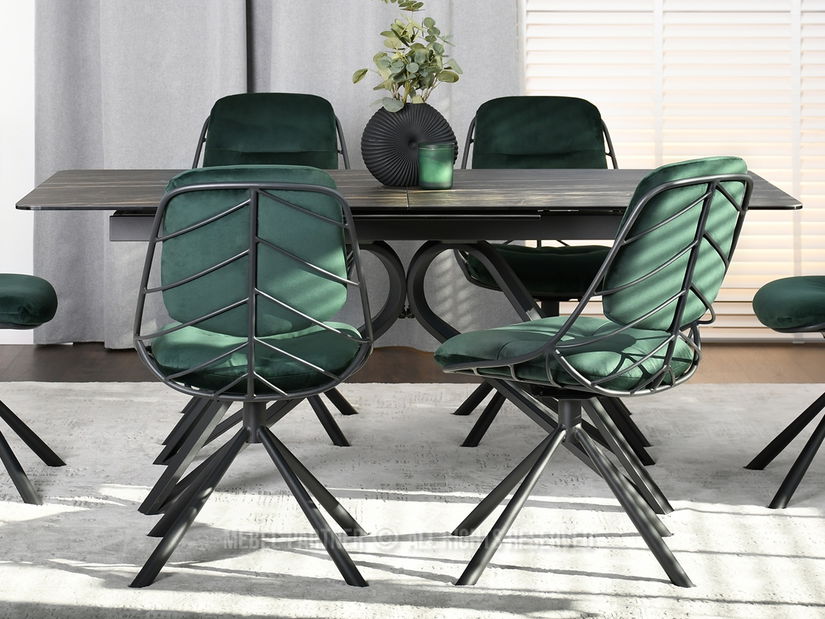 Stolička Brooklyn (zelená + čierna)