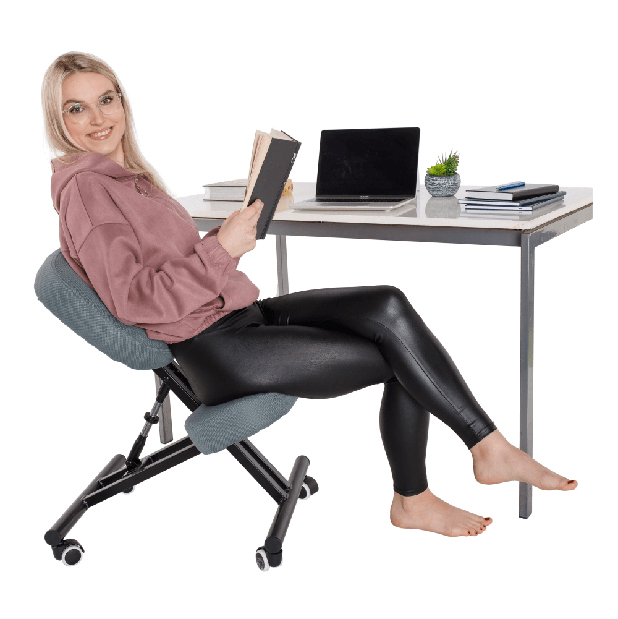 Ergonomické kancelárske kreslo Kilo (svetlosivá + čierna)