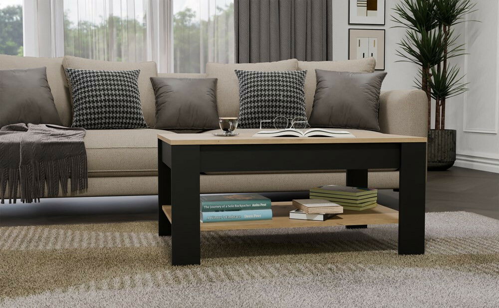 Konferenčný stolík Oxido 1 (dub artisan + čierna)