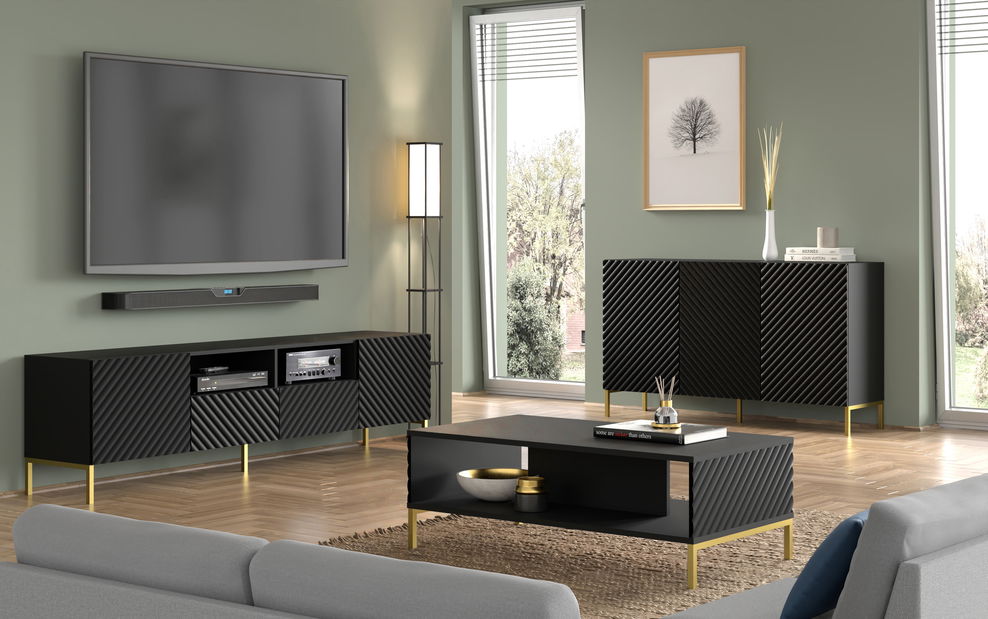 Măsuță cafea Surfy 3D (Negru + Negru)