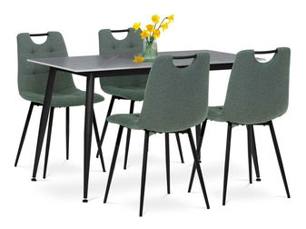 Set mobilier sufragerie Atribuirles (marmură gri + verde) (pentru 4 persoane)