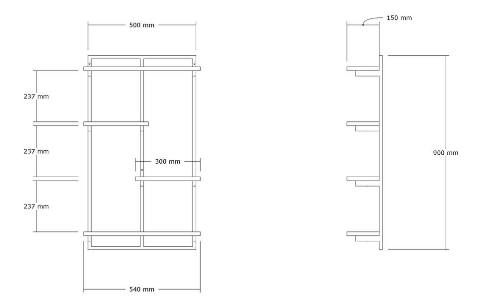 Raft Senobe (antracit) 