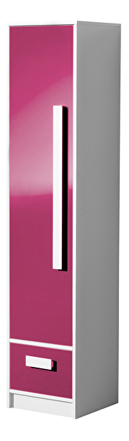 Polcos szekrény Gullia 4 (rózsaszín + fehér)
