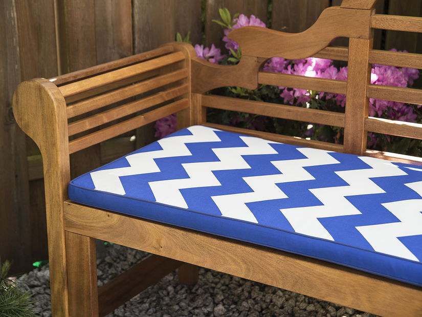 Bancă de grădină Jakarta/Maribor (lemne deschis) (pernă albastră)