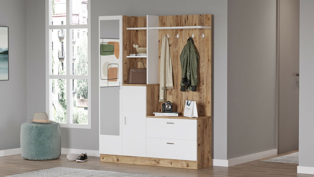 Predsoblje Dede 5 (bor antlantic + bijela)